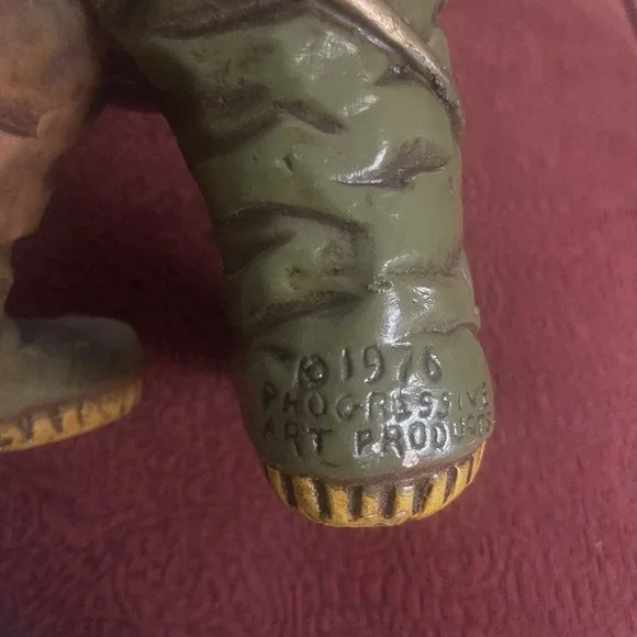 VTG 1976 Progressive Art Products 13" Fishing Monkey - Picture 8 of 8